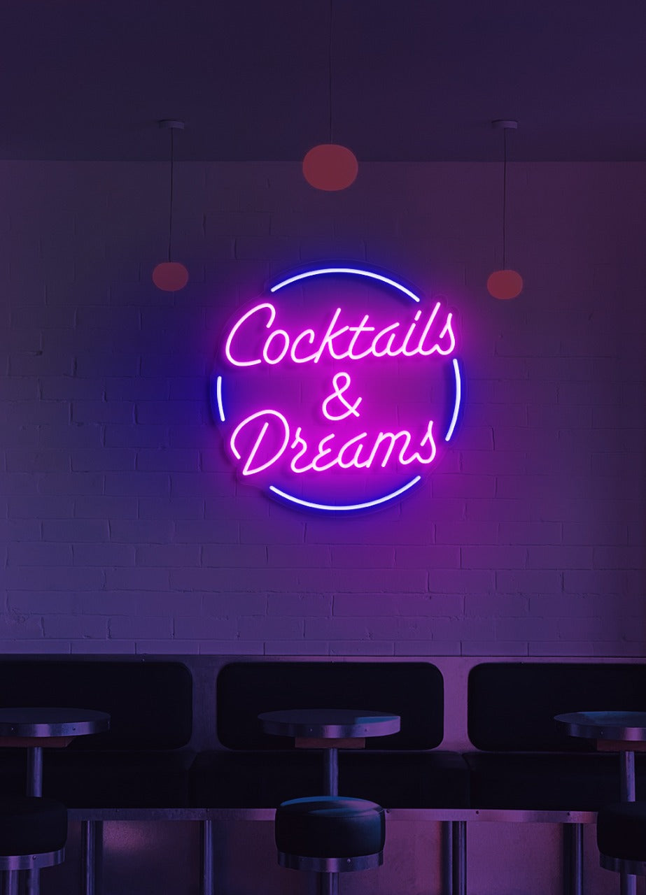 Cocktails & dreams - LED Neon skilt