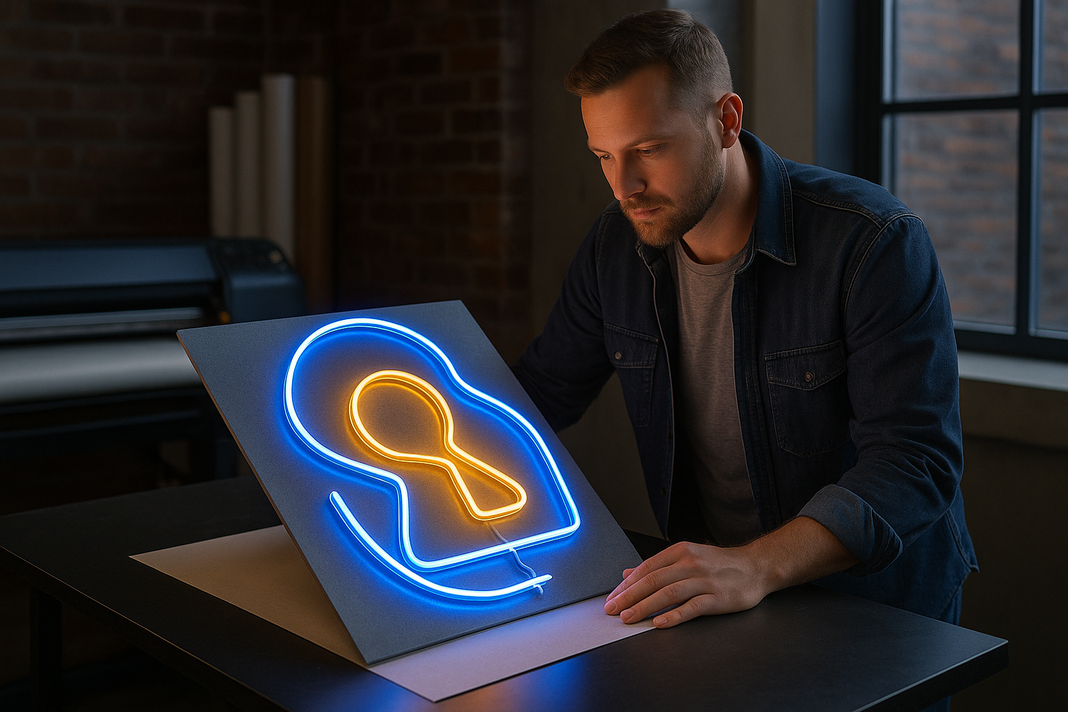 Skilt og print: gør din visuelle branding unik med LED neonskilte - Illustration