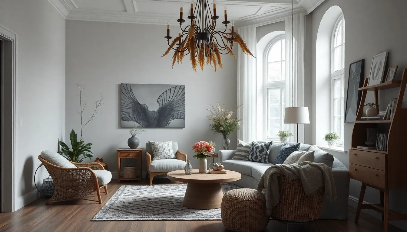 kreative vægdekorationer: fra gallerivæg til flydende hylder - Illustration