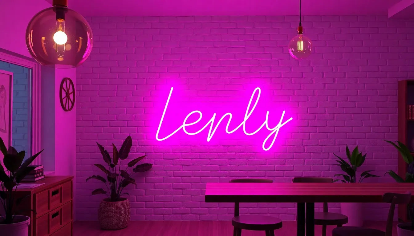 neonlys lampe: lys op i dit hjem med moderne elegance - Illustration