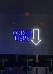 Order here led neonskilt til restauranter, for at vise hvor man skal bestille