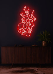 Burning skull - LED Neon skilt