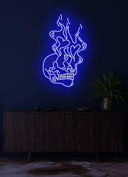 Burning skull - LED Neon skilt