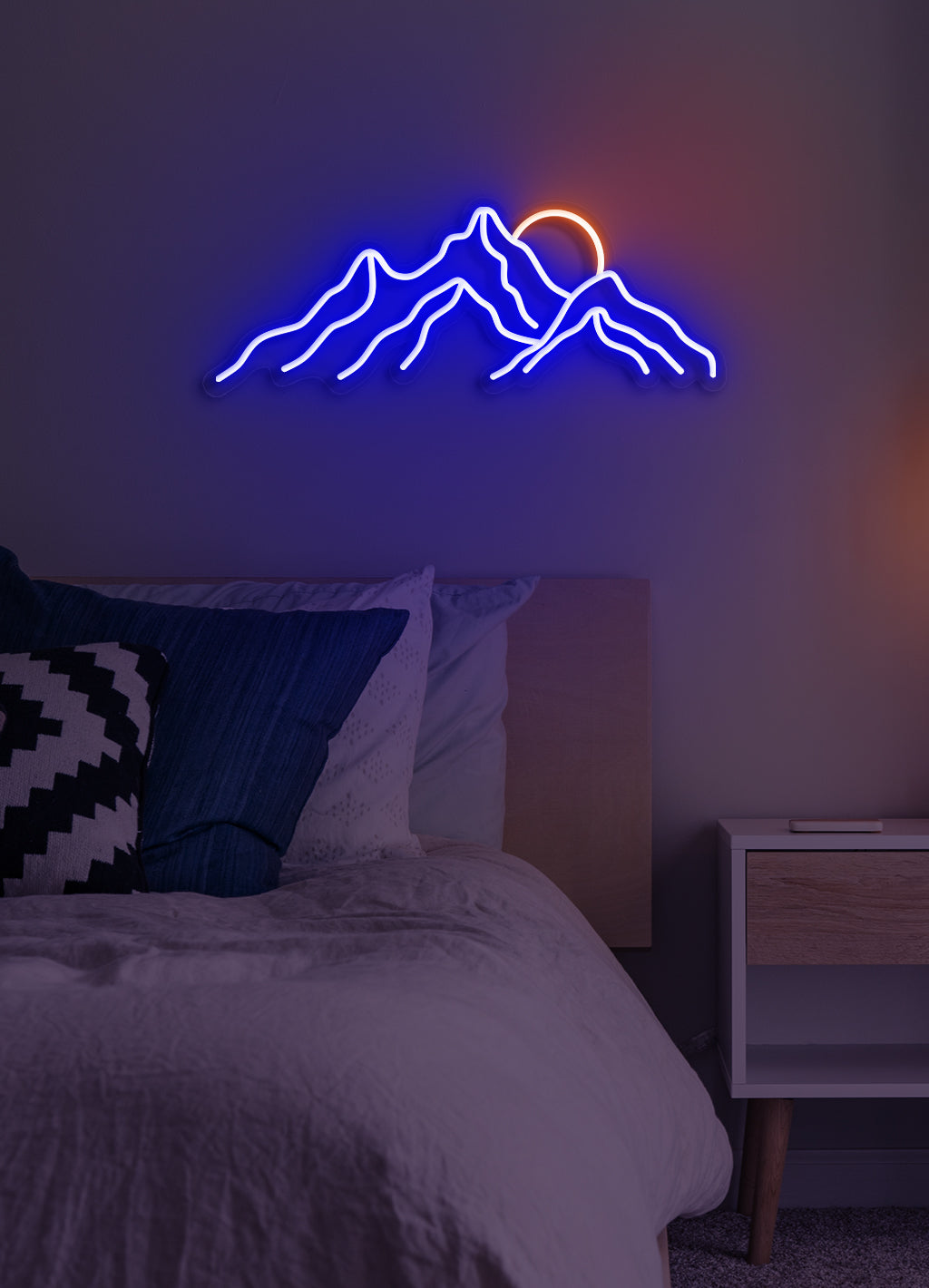 Mountain sunrise - LED Neon skilt