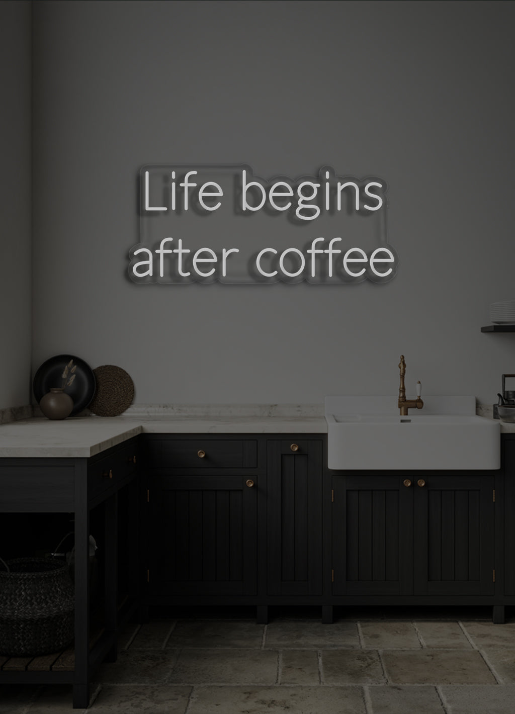 Life begins after coffee - LED Neon skilt