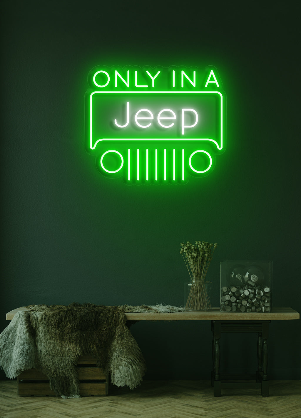 Only in a Jeep - LED Neon skilt