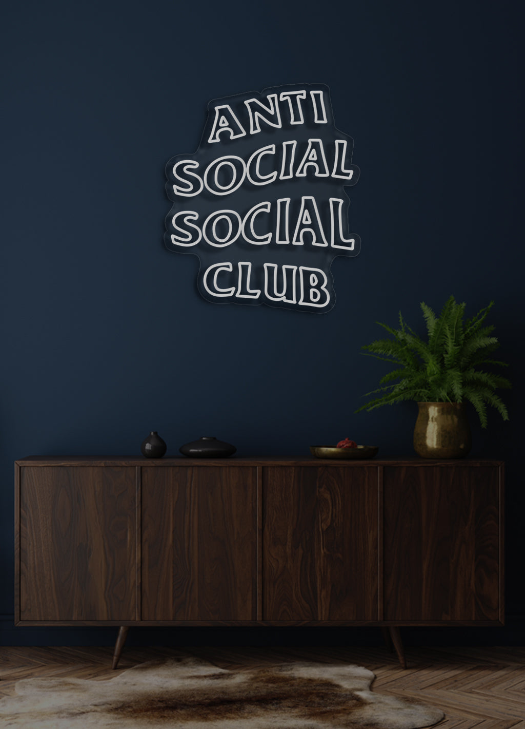 Anti social social club - LED Neon skilt