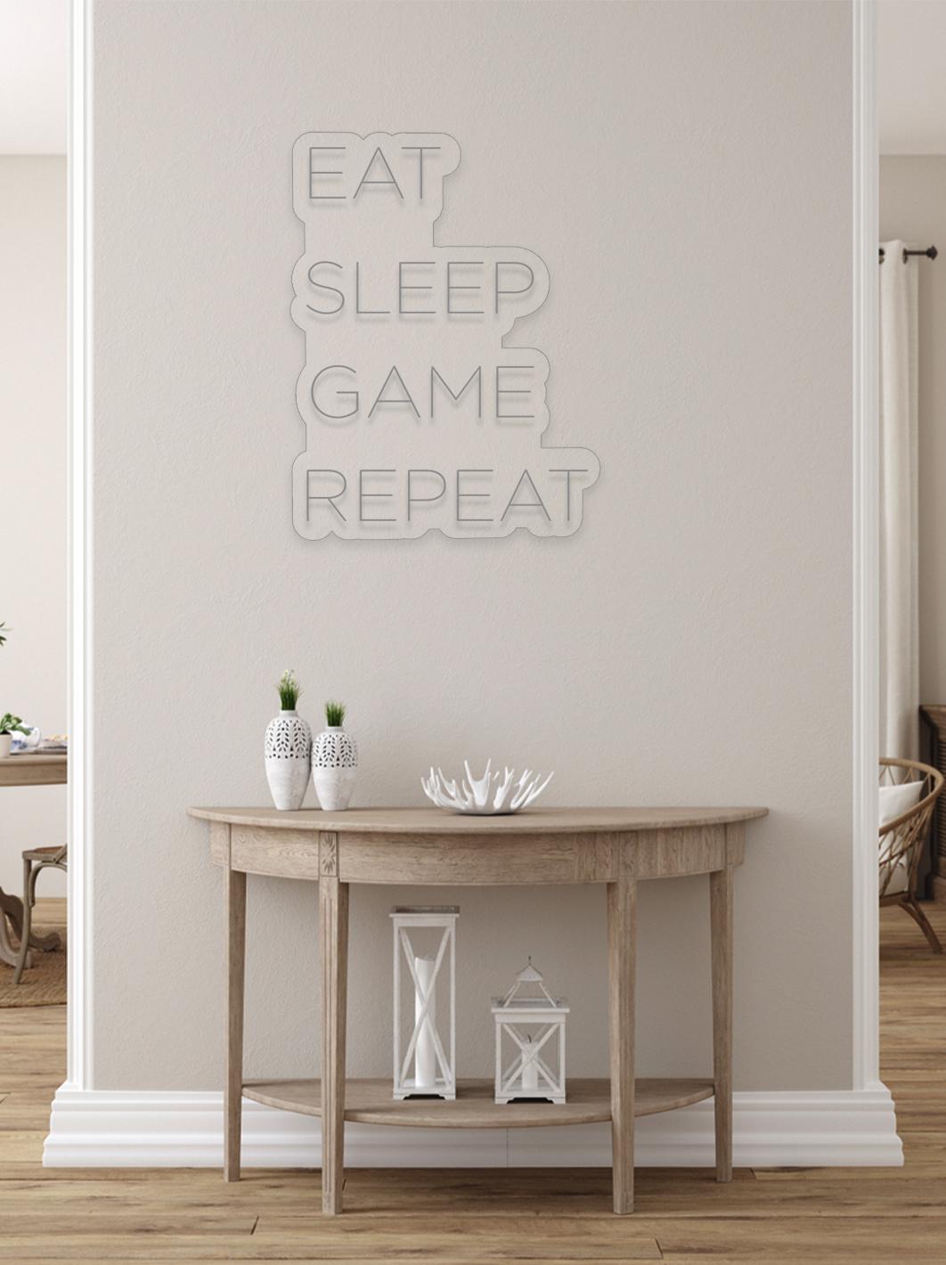 Eat sleep Game repeat - LED Neon skilt