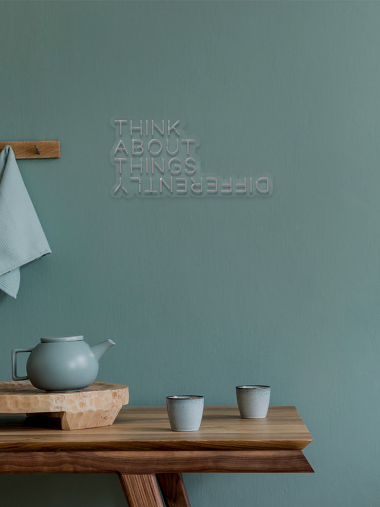 Think about things... - LED Neon skilt