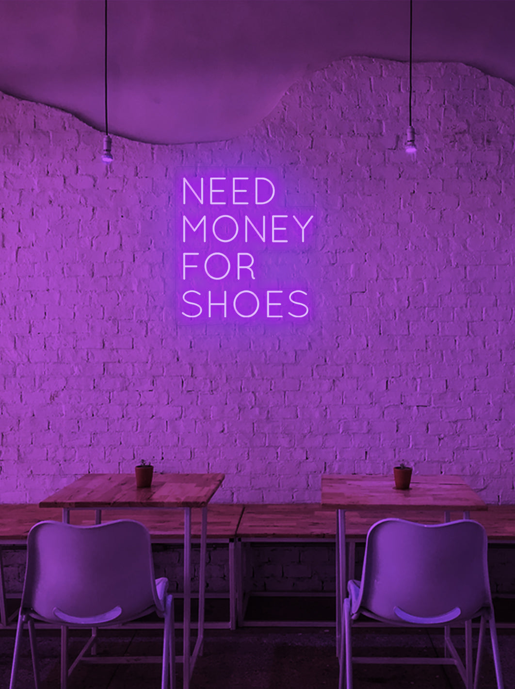 Need money for shoes - LED Neon skilt