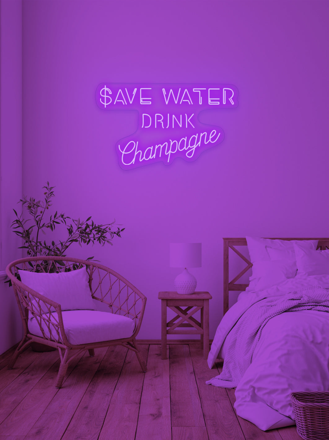 Save water... - LED Neon skilt