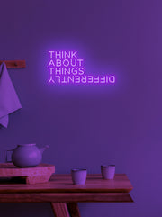 Think about things... - LED Neon skilt