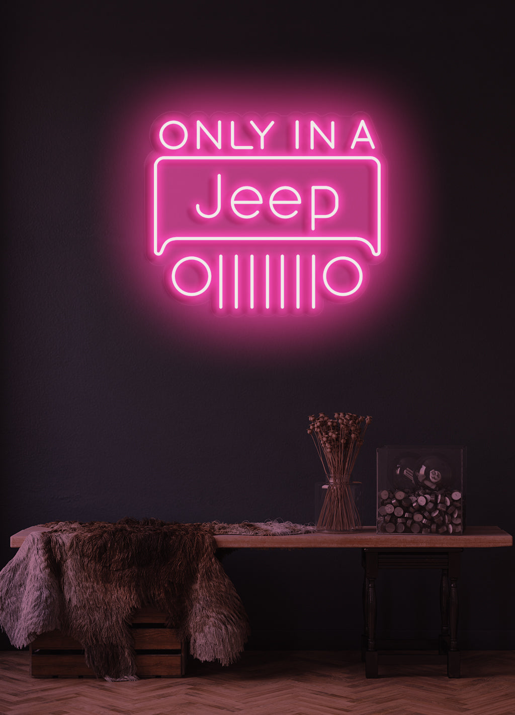 Only in a Jeep - LED Neon skilt