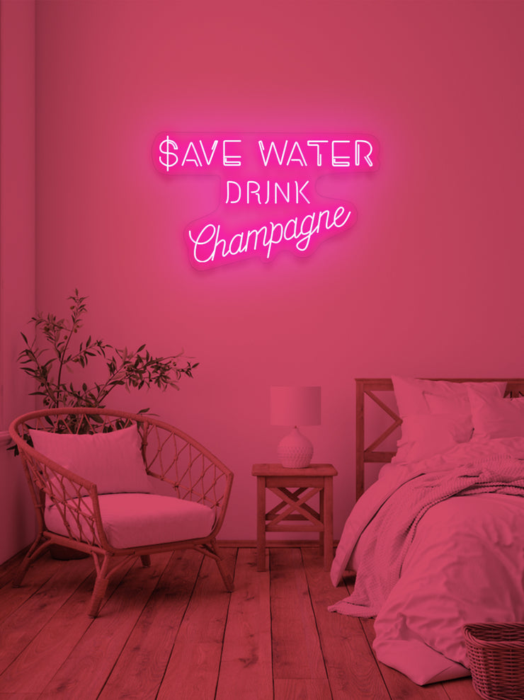 Save water... - LED Neon skilt