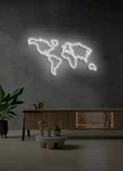 World map - LED Neon skilt