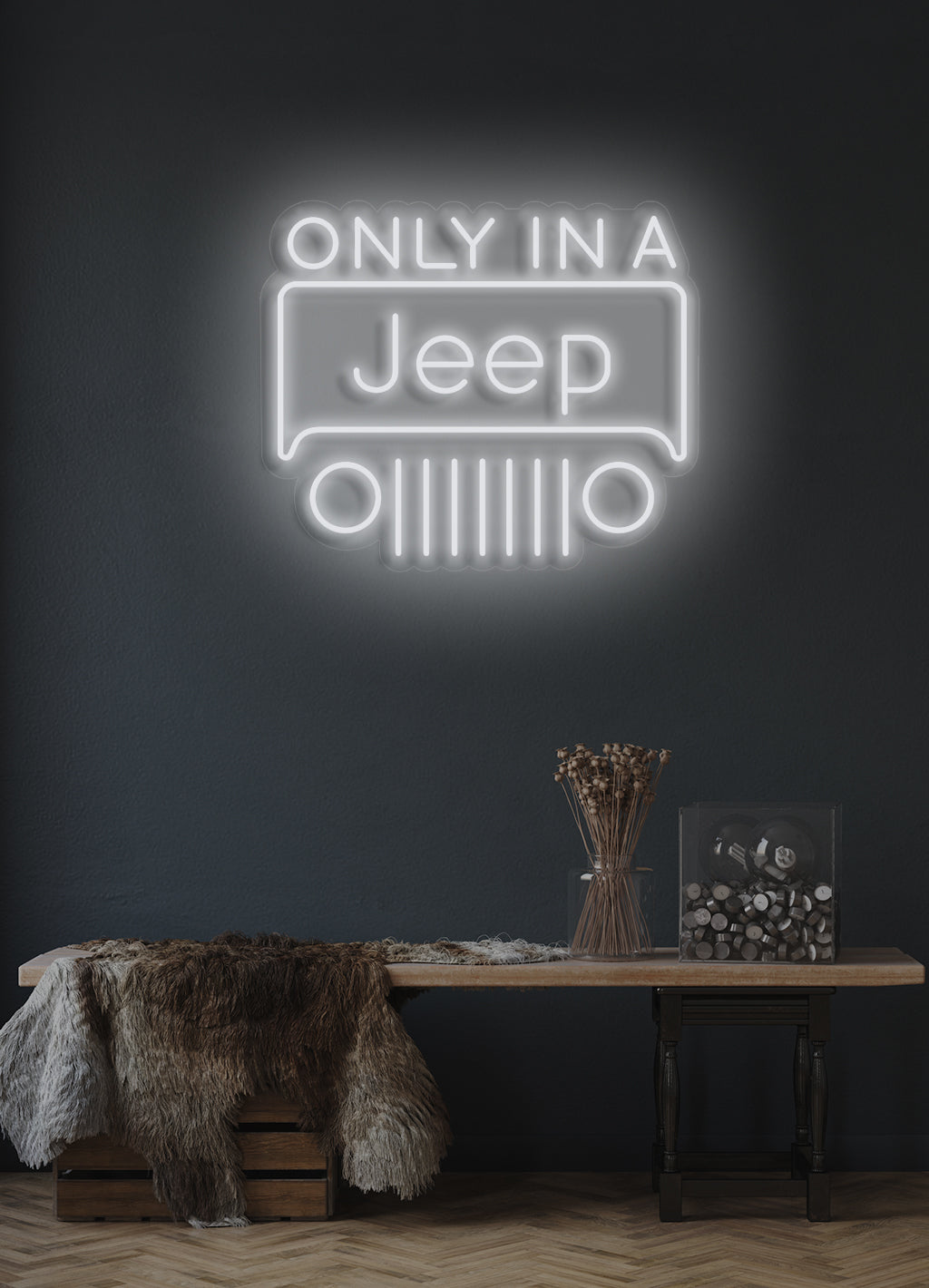 Only in a Jeep - LED Neon skilt