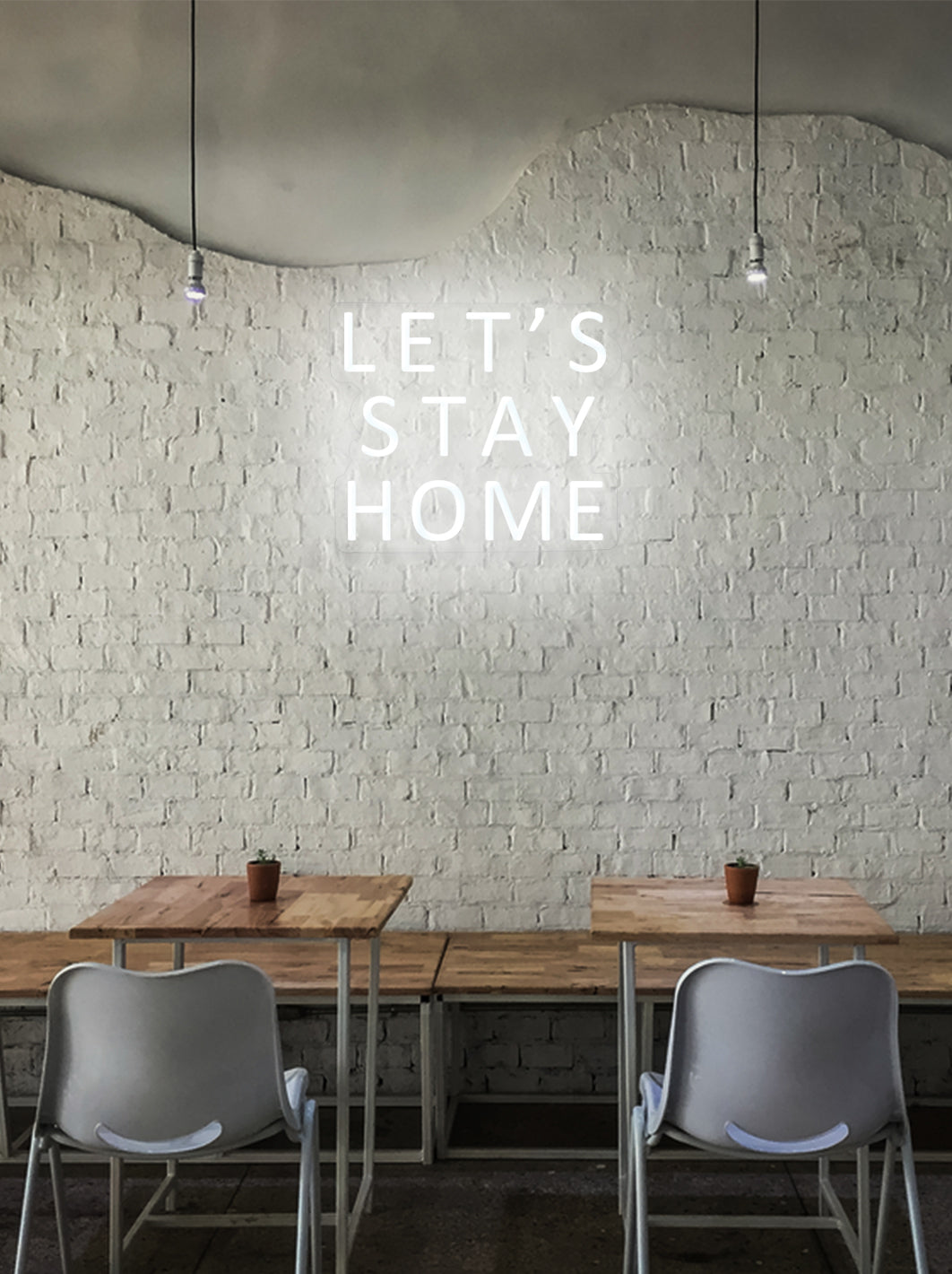 Let's stay home - LED neon skilt