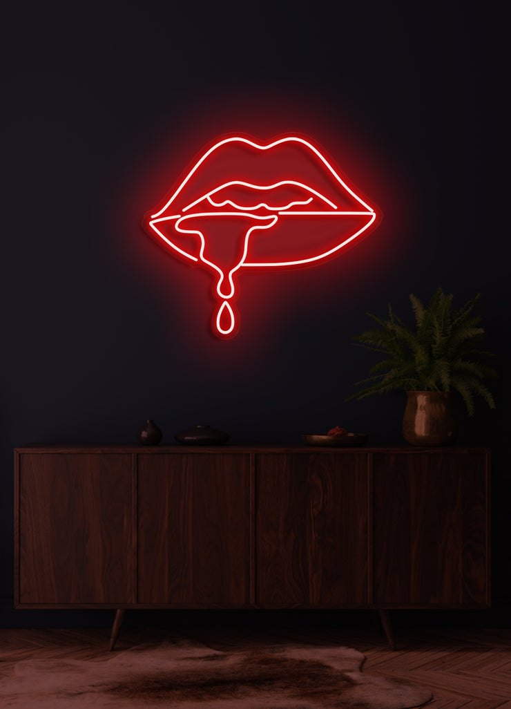 Dripping lips - LED Neon skilt