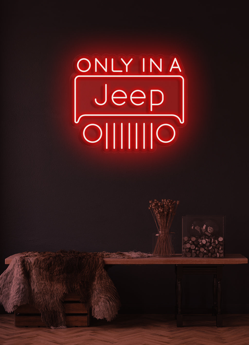 Only in a Jeep - LED Neon skilt