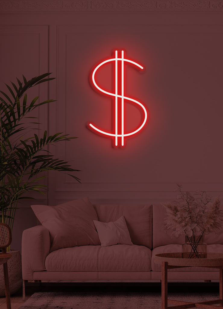 Dollar sign - LED Neon skilt