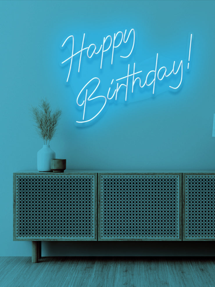 Happy birthday - LED Neon skilt