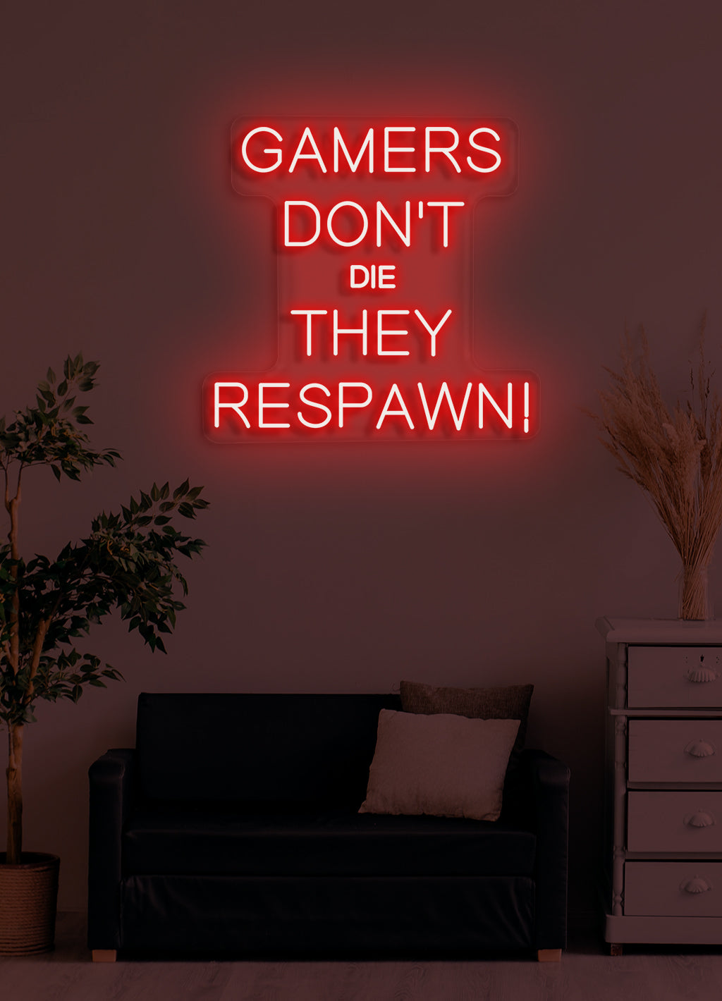 Gamers don't die - LED Neon skilt