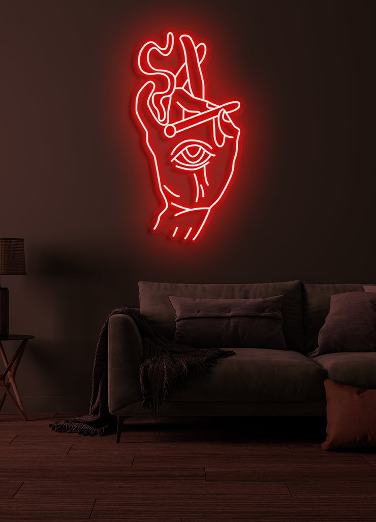 Smoking eye - LED Neon skilt