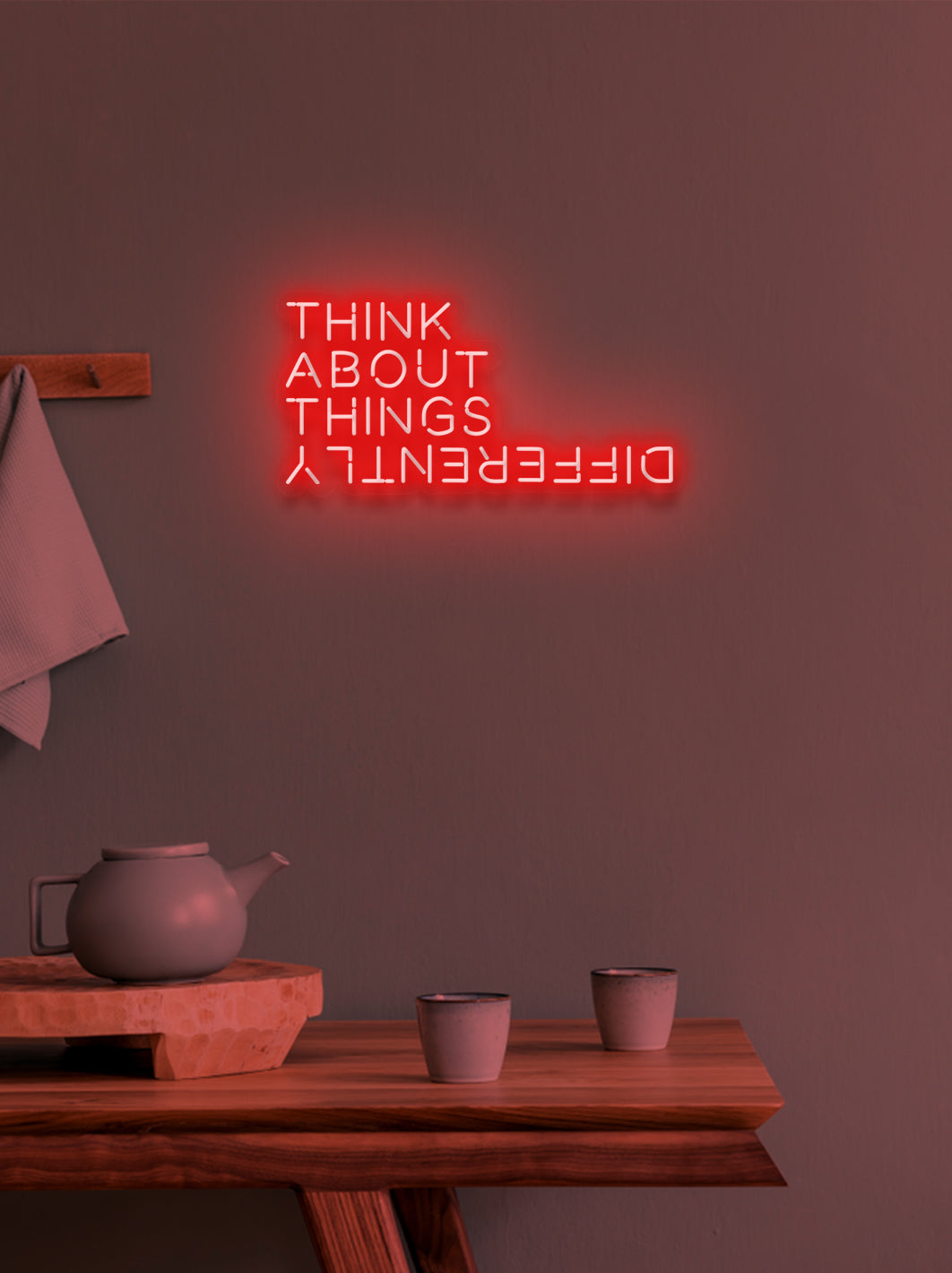 Think about things... - LED Neon skilt