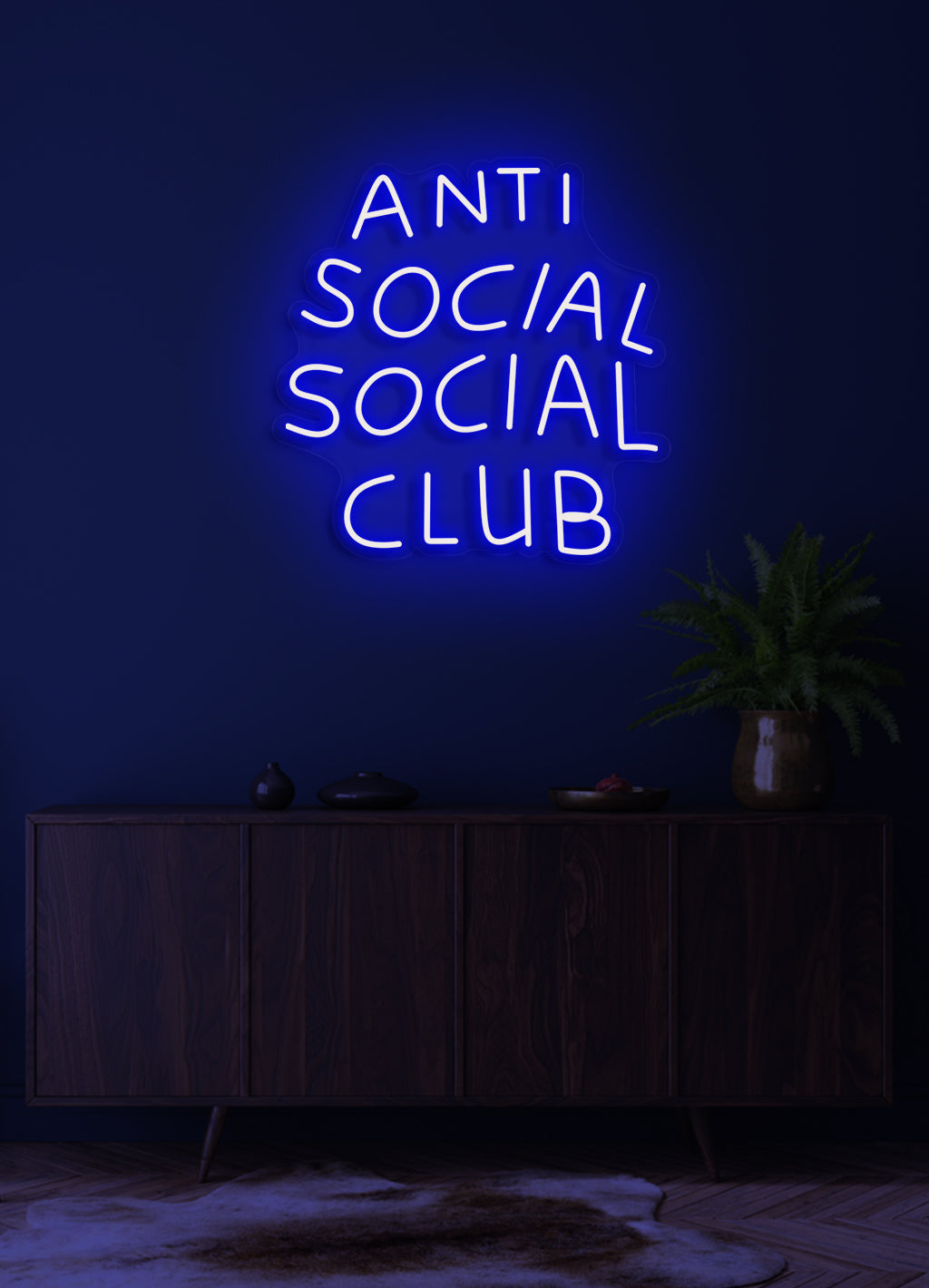 Anti social social club - LED Neon skilt