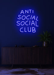 Anti social social club - LED Neon skilt