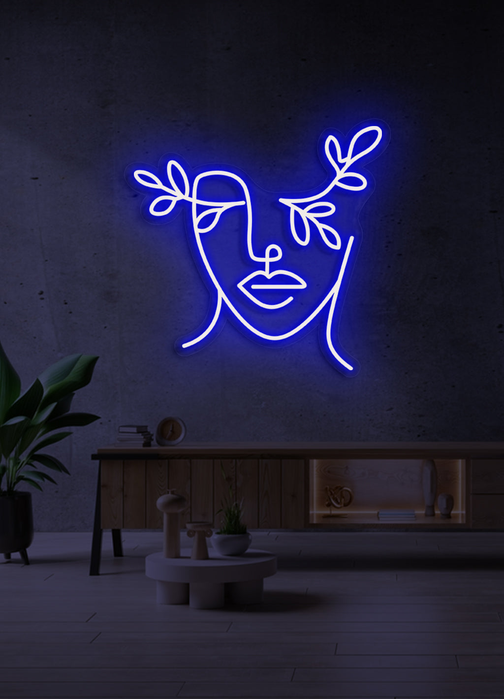 Flower face - LED Neon skilt