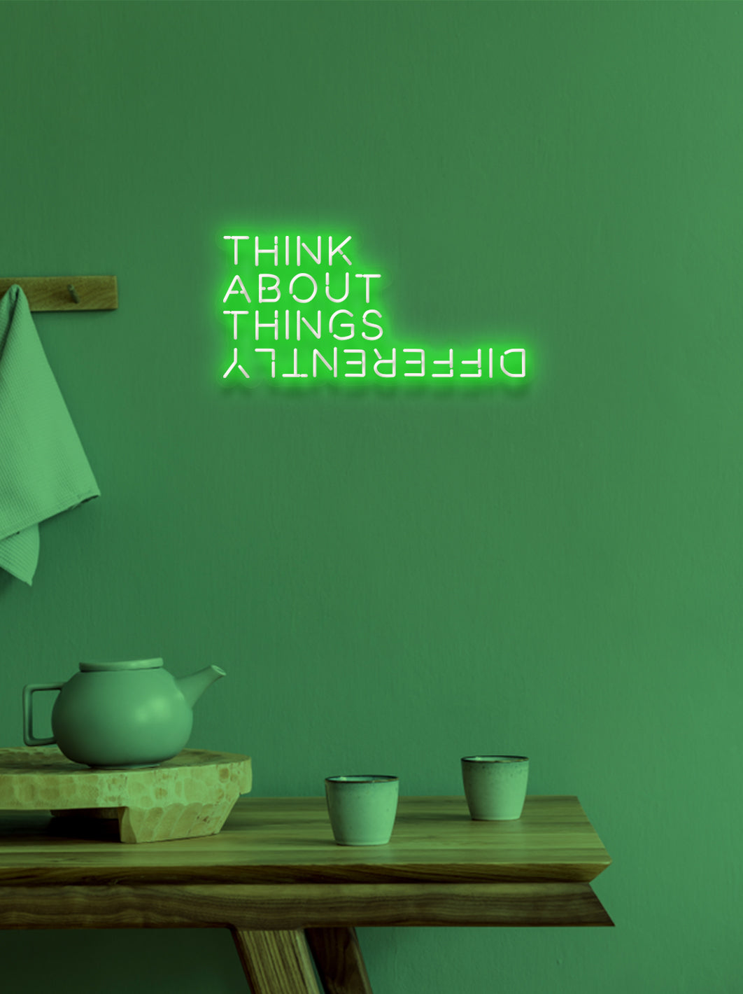 Think about things... - LED Neon skilt