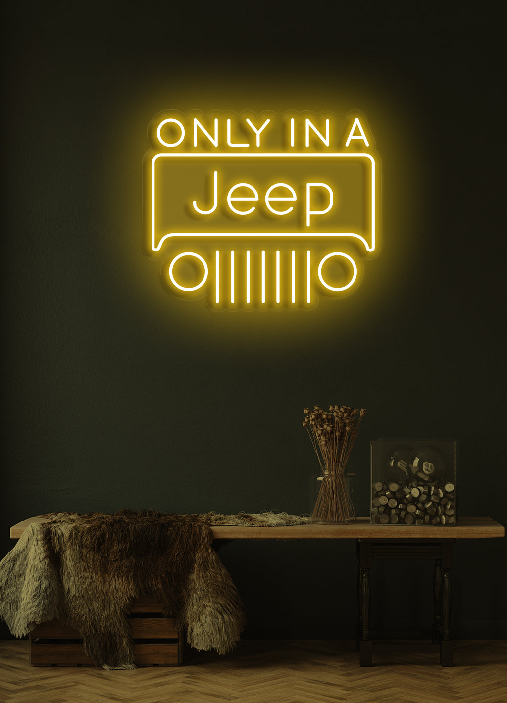 Only in a Jeep - LED Neon skilt