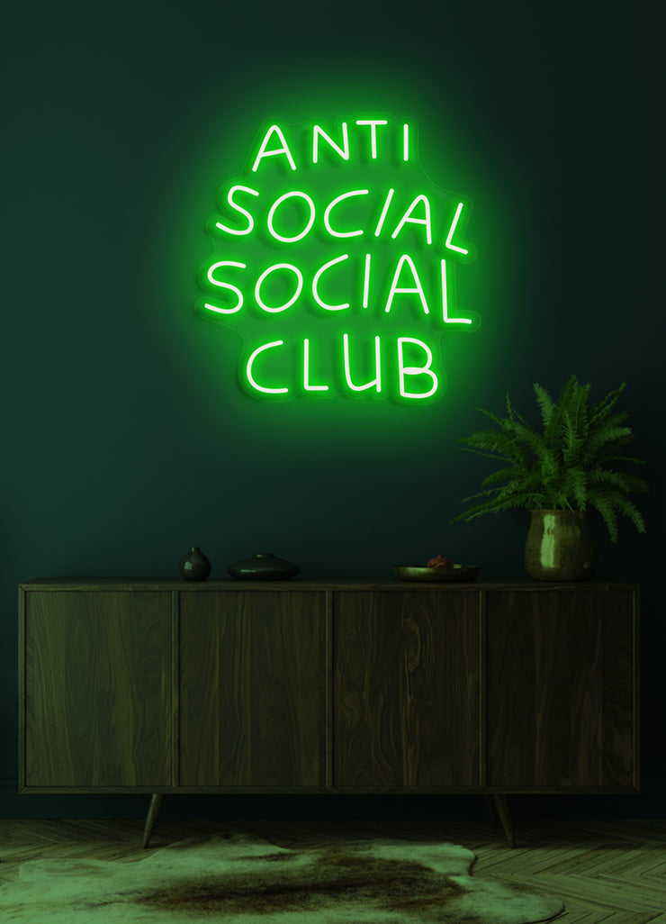 Anti social social club - LED Neon skilt