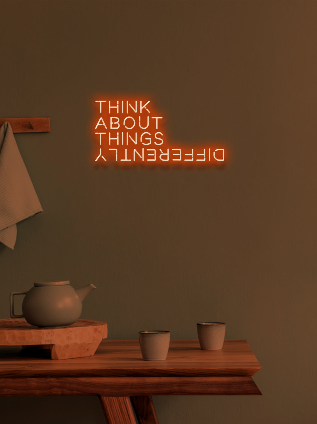 Think about things... - LED Neon skilt