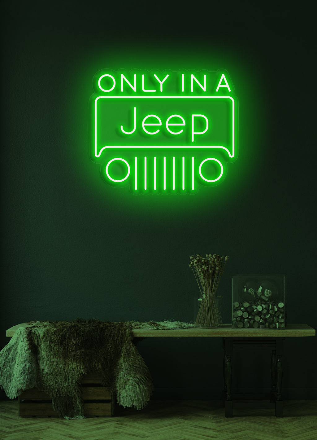 Only in a Jeep - LED Neon skilt