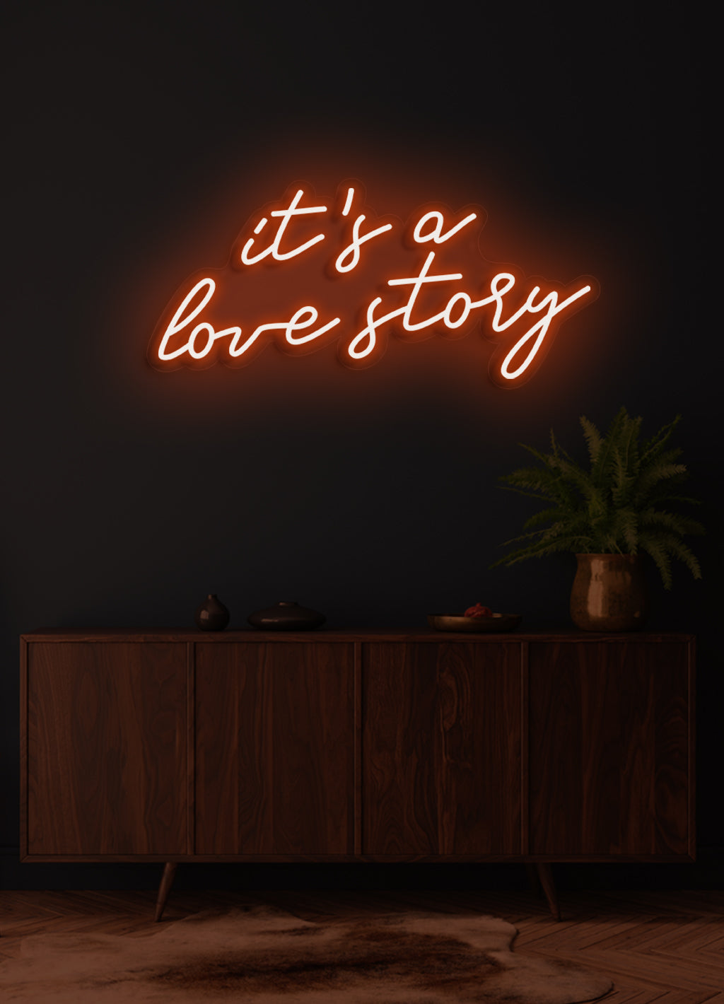 It's a love story - LED Neon skilt