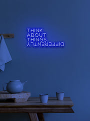 Think about things... - LED Neon skilt
